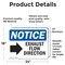 Signmission Exhaust Flow Direction (Right Arrow) Sign With Symbol, 24 in W x Rectangle, Vinyl Decal OS-2PACK-NS-D-1824-L-12215 - alternate 2